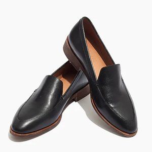 Madewell Black Pointed Toe Frances Loafer in Black